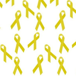 Small Scale Tossed Gold Awareness Ribbons