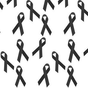 Small Scale Tossed Gray Awareness Ribbons