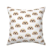 Shih Tzu Dog Pattern - White