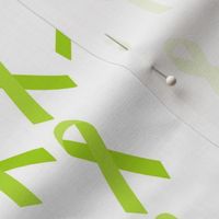 Small Scale Tossed Lime Green Awareness Ribbons