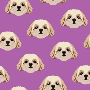 Shih Tzu Dog Pattern - Purple