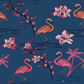 Flamingo | dark blue
