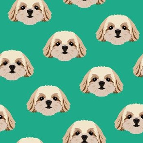 Shih Tzu Dog Pattern - Green