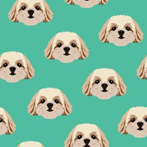 Shih Tzu Dog Pattern - Green 2