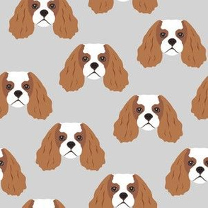 Cavalier King Dog Pattern - Gray