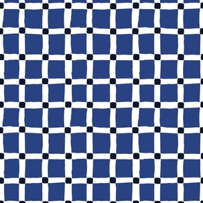 Grid Smaller: Blue and White | Painterly Geometrics