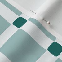 Grid Large: Green and White | Painterly Geometrics