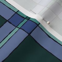 Tartan: Green and Blue | Painterly Geometrics