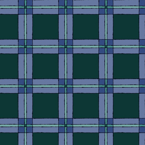 Tartan: Green and Blue | Painterly Geometrics