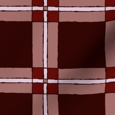 Tartan: Maroons | Painterly Geometrics