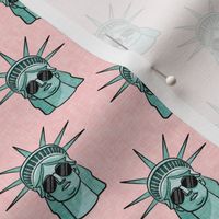 (1.75" scale) Statue of Liberty - with sunnies on pink - LAD20BS