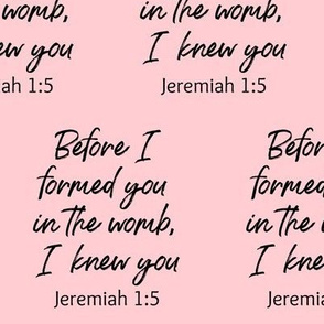 Jeremiah 1:5 on Pink