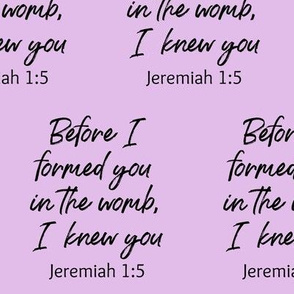 Jeremiah 1:5 on Purple