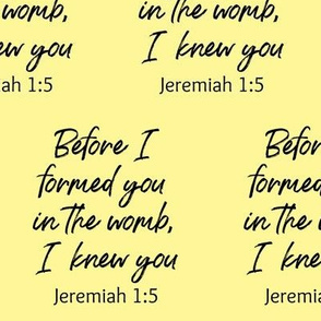 Jeremiah 1:5 on Yellow