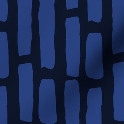 Wide Dashes Large: Blue | Painterly Geometrics