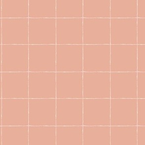 Thin Grid: Peach Mid Scale | Painterly Geometrics