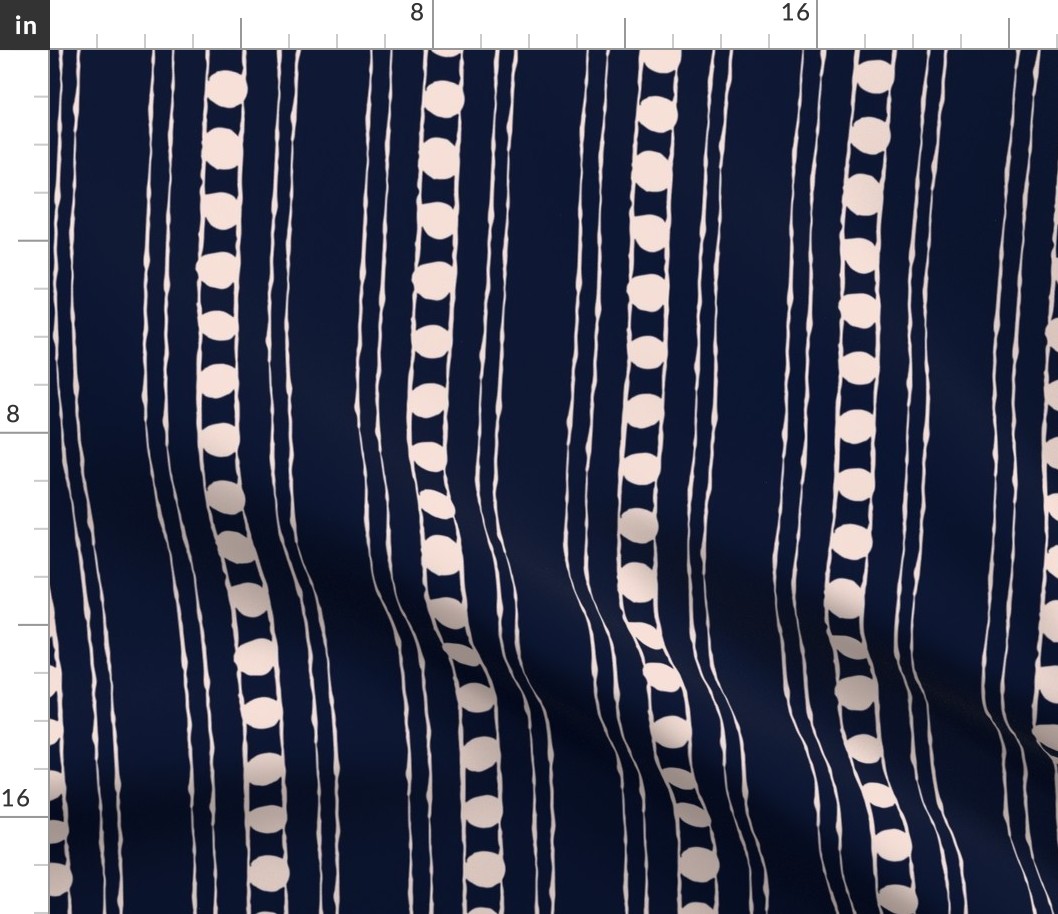 Lines and Circles: Navy | Painterly Geometrics