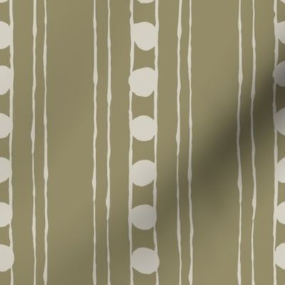 Lines and Circles: Olive | Painterly Geometrics