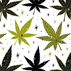 #32 marijuana leaves