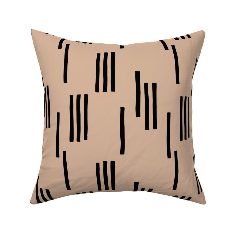 Basic stripes and strokes boho neutral nursery circus theme beige black