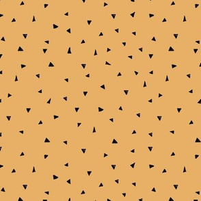 Geometric triangles minimal boho style abstract triangle nursery basic ochre black