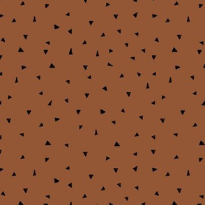 Geometric triangles minimal boho style abstract triangle nursery basic rust copper black