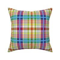 Wyatt's Tartan - turquoise blue, maroon, citrus