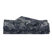 Serpent Dragons Black Toile