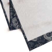 Serpent Dragons Black Toile