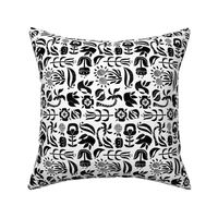 Black and White Scandinavian Block Print