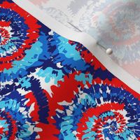 SMALL USA tie dye fabric - july 4, patriotic