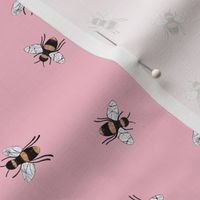 Lovely summer bee boho garden watercolor bumble bees new life nursery soft pink girls