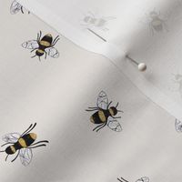 Lovely summer bee boho garden watercolor bumble bees new life nursery soft off white beige