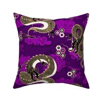 Serpent Dragon Purple and Gold