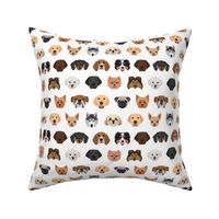 Dog Breeds Pattern - White