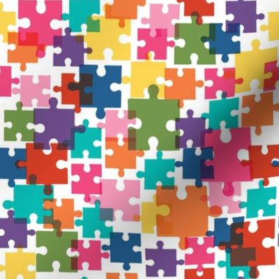 Autism Awareness Multicolor Puzzle Pieces