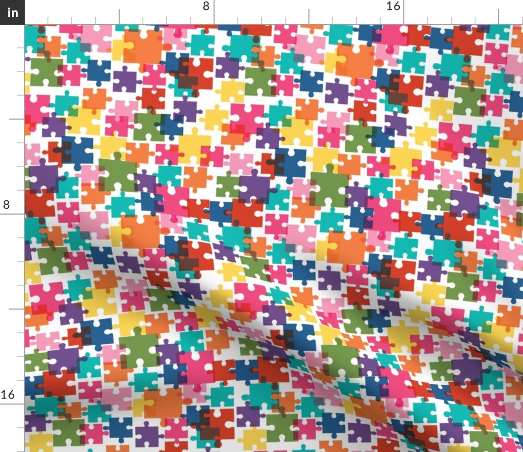Autism Awareness Multicolor Puzzle Pieces