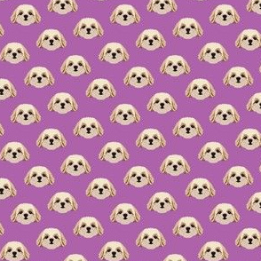 Small Shih Tzu Dog Pattern - Purple