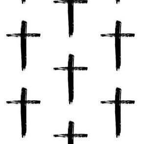 Black Brushstroke Cross