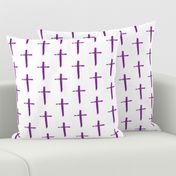 Purple Brushstroke Cross