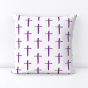 Purple Brushstroke Cross