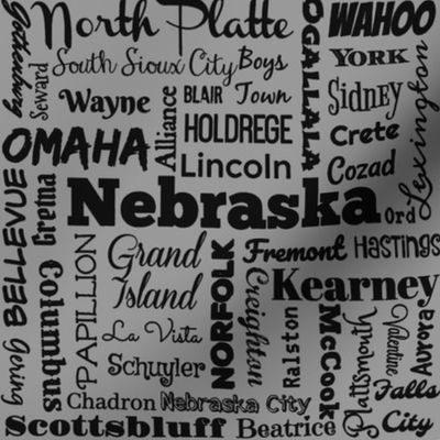 Nebraska cities, std gray
