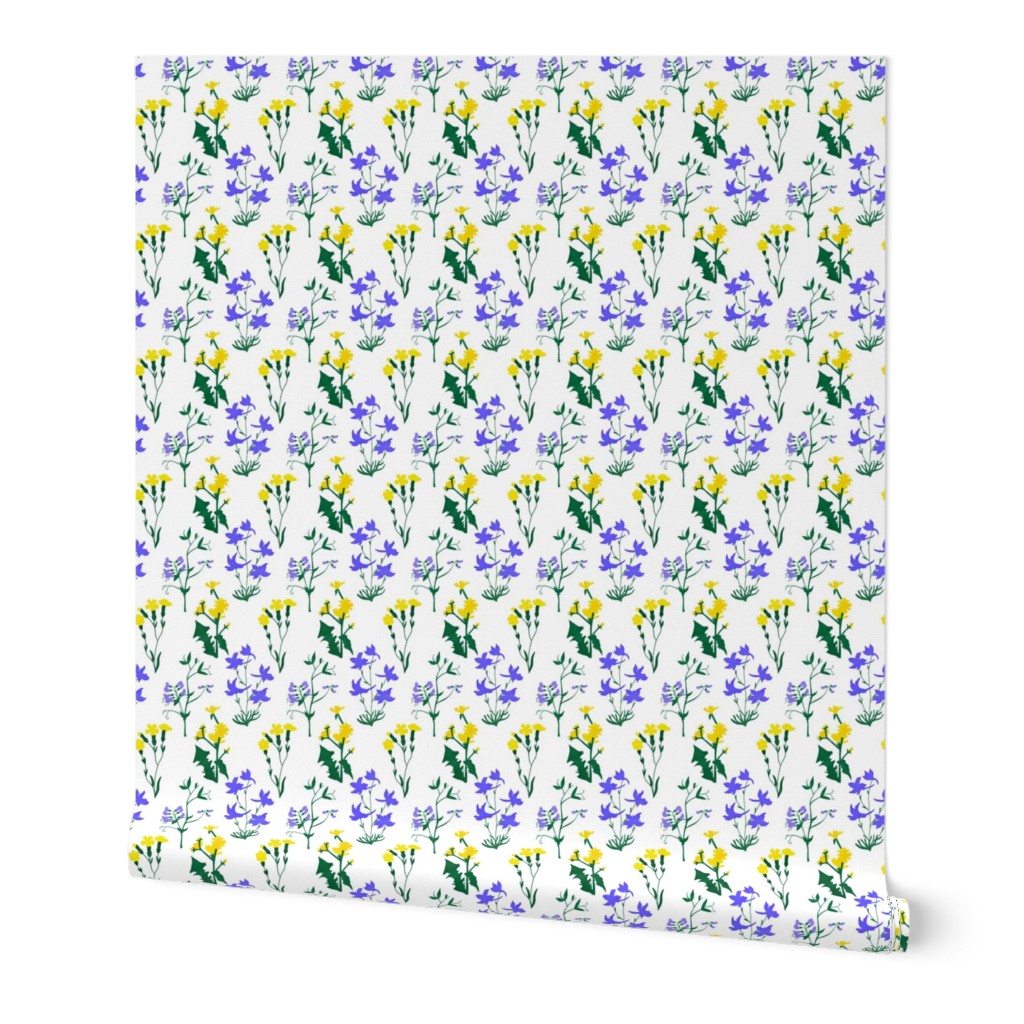 Wildflowers Pattern 2 White