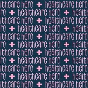 healthcare hero - pink on blue + LAD20