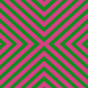 Pink and Green Mod Stripes