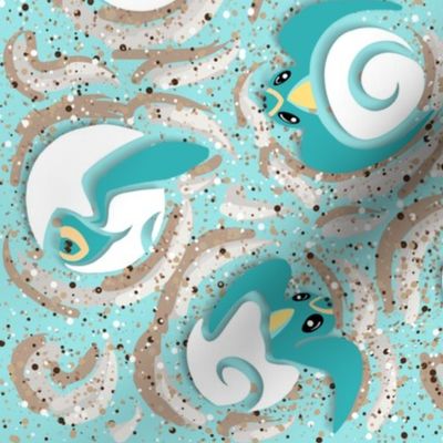 Moon Babies Small | Sea Turtles | Aqua