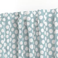 Polka dot Malibu blue and white pattern