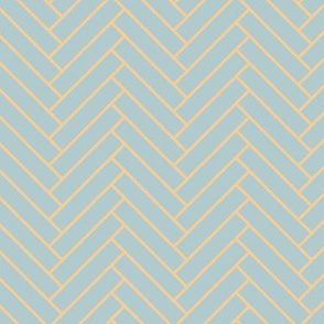 Herringbone tequila sunrise and Malibu blue pattern