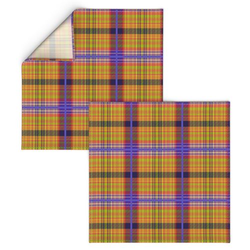 Andy's Tartan - mustard, pistachio, violet