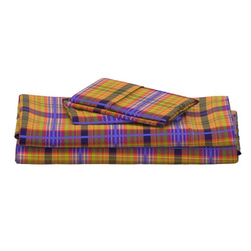 Andy's Tartan - mustard, pistachio, violet